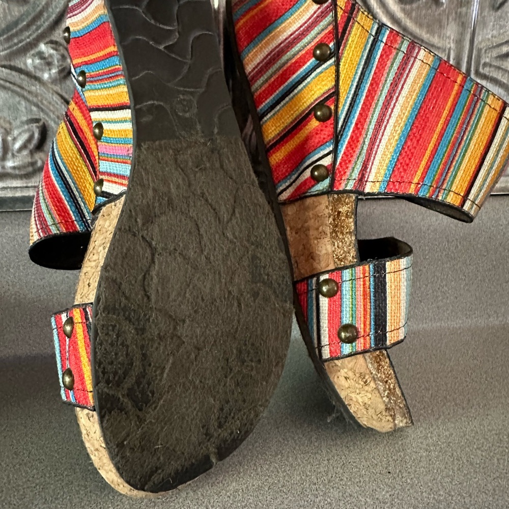 Colorful Striped Sandals - Picture 2 of 5